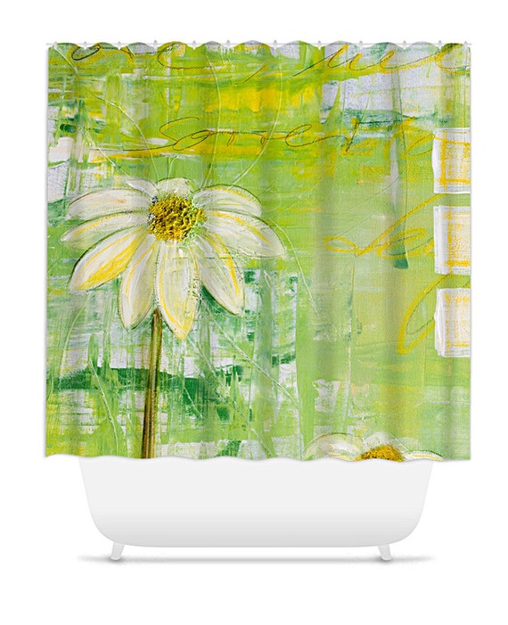 Shower Curtain Home Decor Bathroom Decor Sunlit Daisy