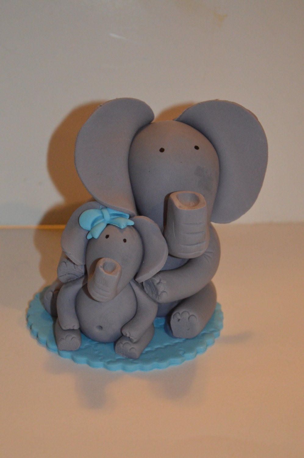Elephant and Baby Fondant Cake Topper elephant cake topper