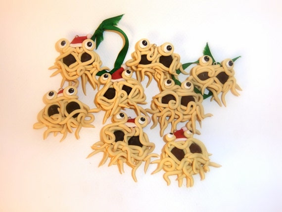 flying spaghetti monster holiday ornament with or without flying spaghetti monster holiday ornament with or without