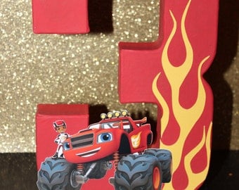 Blaze and The Monster Machine Inspired Cake Topper, Blaze and The Monster Machine Centerpiece