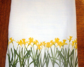 Flour Sack Kitchen Towel, Daffodils