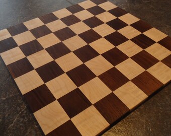 Maple and Peruvian Walnut Chess Board