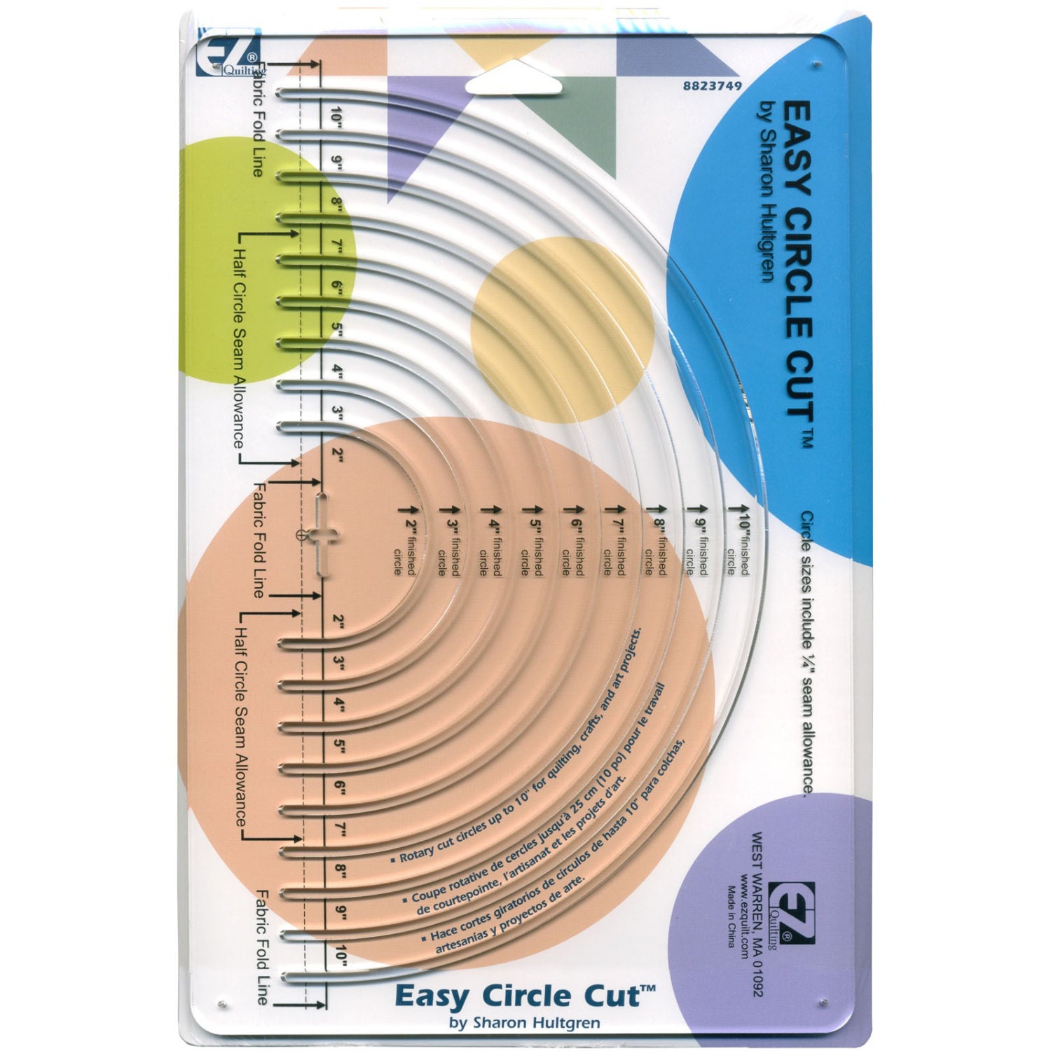 Template Easy Circle Cut Ruler by Simplicity 8823749