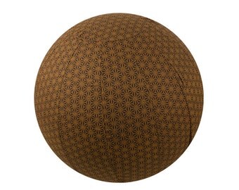 65cm Yoga Ball Cover. balance ball cover, exercise ball cover, fitness ball cover, physio ball cover - Chocolate Geometric Print