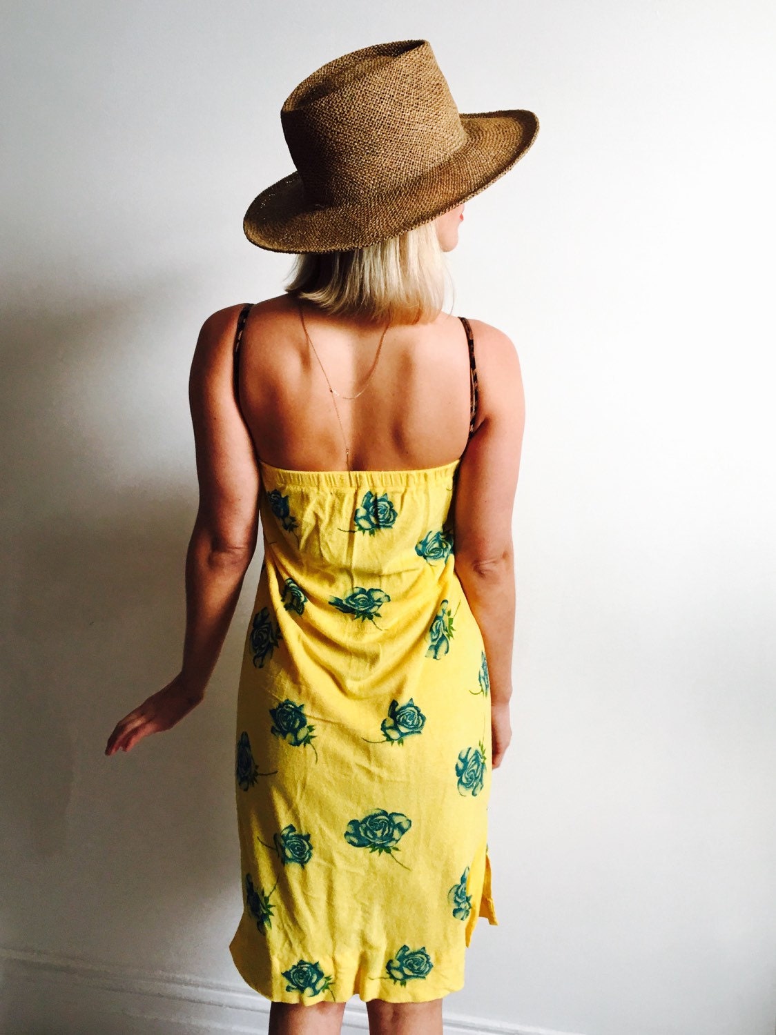 Retro Resort 1970's Yellow Towel Dress by FengSway on Etsy