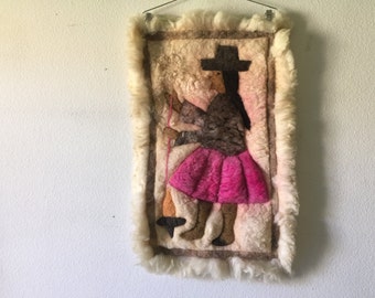 Vintage Fur Wall Hanging