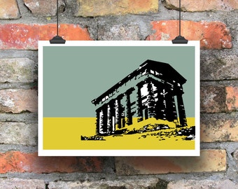Giclee Print of Penshaw Monument. Architectural Print. Landscape. Sunderland.