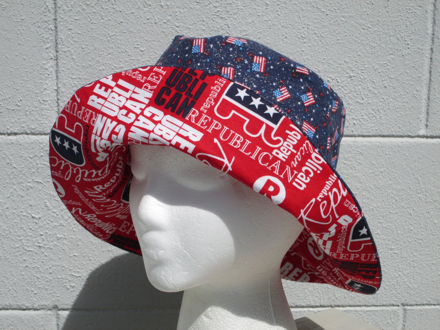 Bucket Hat 25 XLarge Republican Party with mini American
