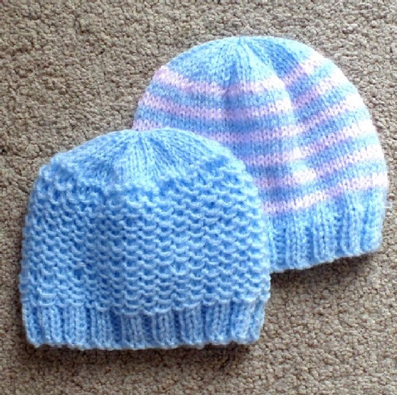 KNITTING PATTERN pdf premature baby hats beanies eight