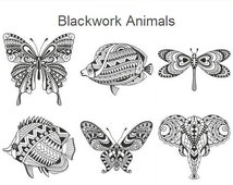 Popular items for blackwork animals on Etsy