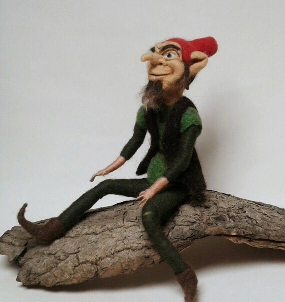 Rumpelstiltskin. Needle Felted Fairytale Character Doll.