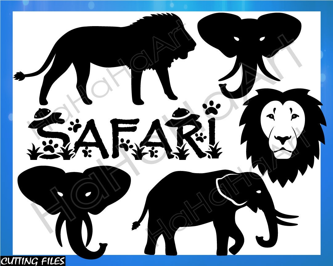 Download Safari Animals Monogram Cutting Files Svg Png Jpg Eps Dxf