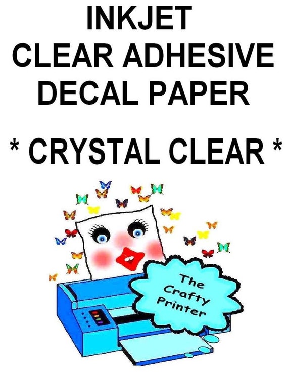 INKJET CLEAR Polyester Adhesive Decal Paper Create Decals