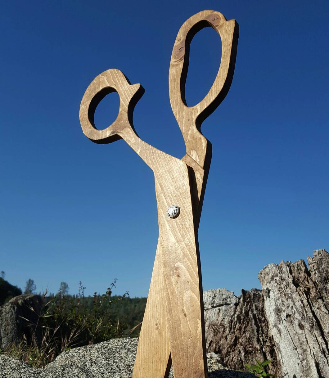 Giant Wood Scissors