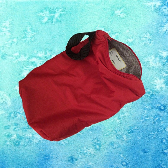Asthma Spacer and Inhaler Travel Bag Red Zip Top