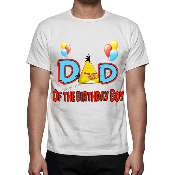 Angry birds dad of the birthday boy shirt Matching Birthday