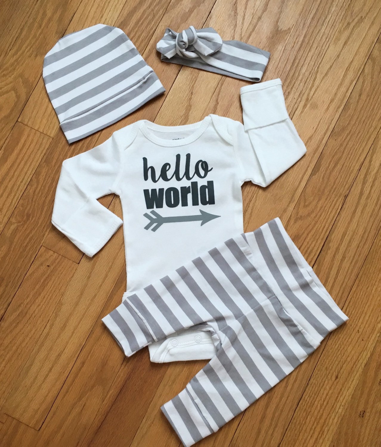 Newborn Baby Gender Neutral READY TO SHIP coming home outfit