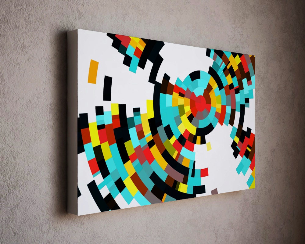 colorful stripe wall canvas modern art wall canvas office