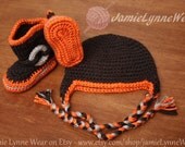 Baby Biker Set - Photo Prop - Made to order - Baby Motorcycle Beanie- Morotcycle Boots