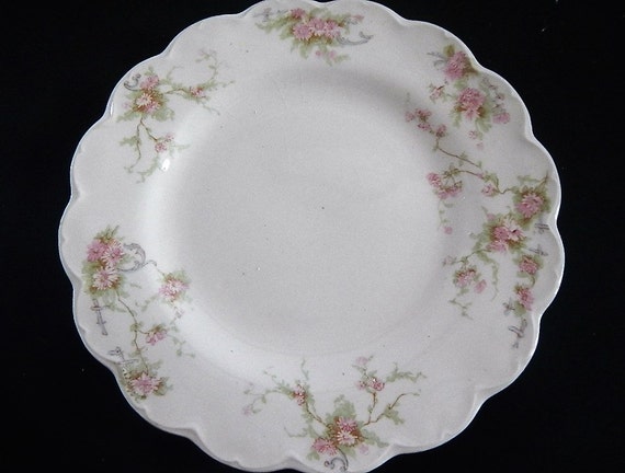 Vintage Set of 7 Johnson Brothers China Dessert Plates pink