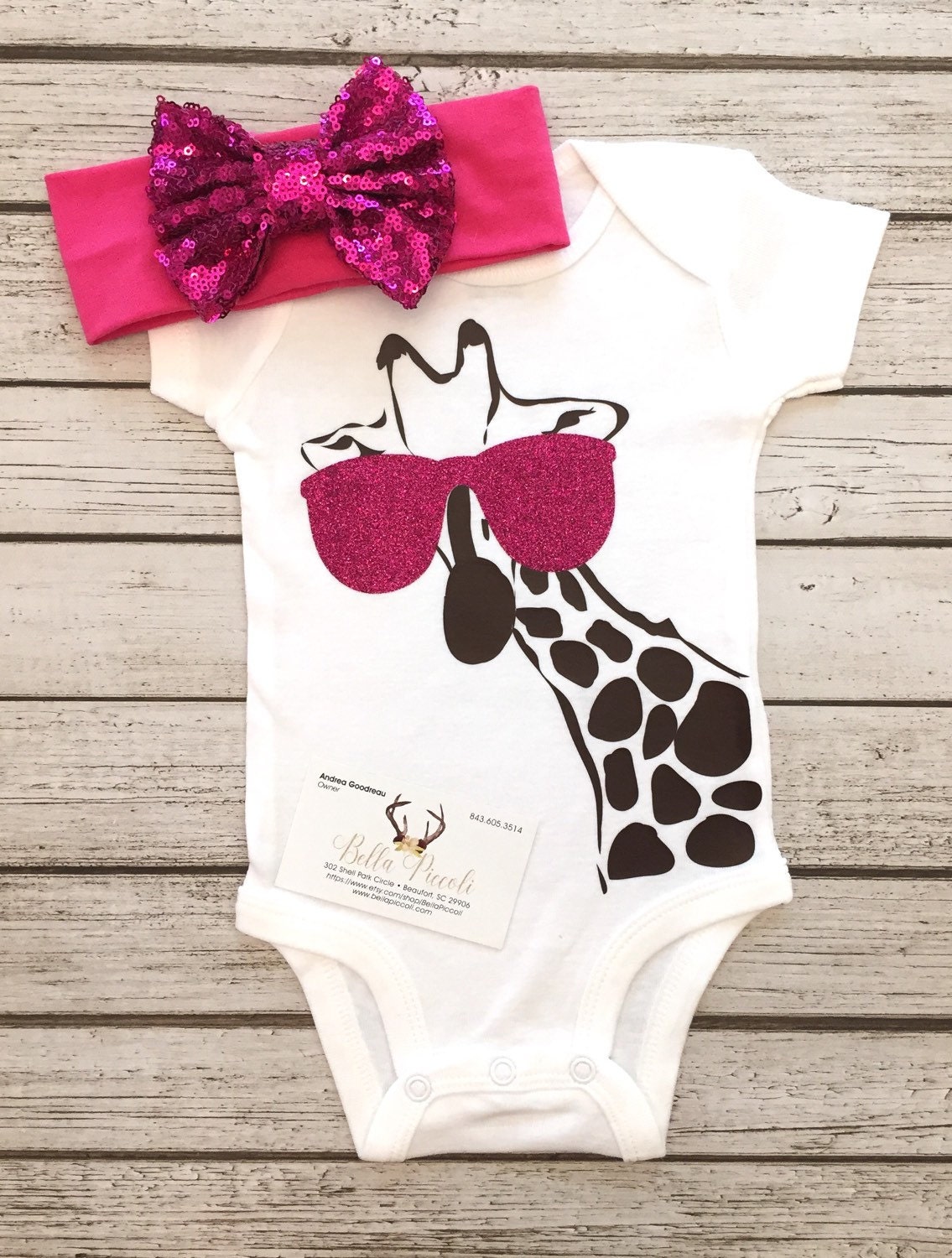 Baby Girl Clothes Giraffe Sparkle Girls Bodysuit Animals