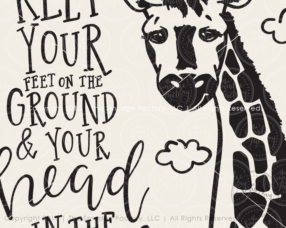 Download Giraffe SVG Cut File, Giraffe Clipart, Keep Your Feet On ...