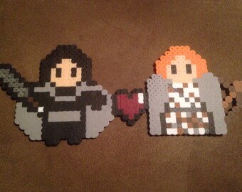 Game Of Thrones | Jon Snow | Ygrette | Magnet | Perler Art | Perler Beads | GOT
