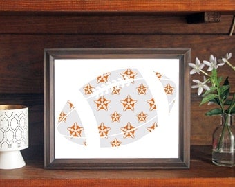 University of Texas UT Longhorn Football Print