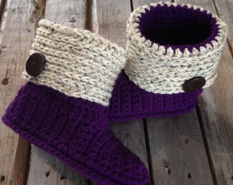 Crochet Slippers, Crochet women's slippers, Slippers, Crochet Slipper Boots