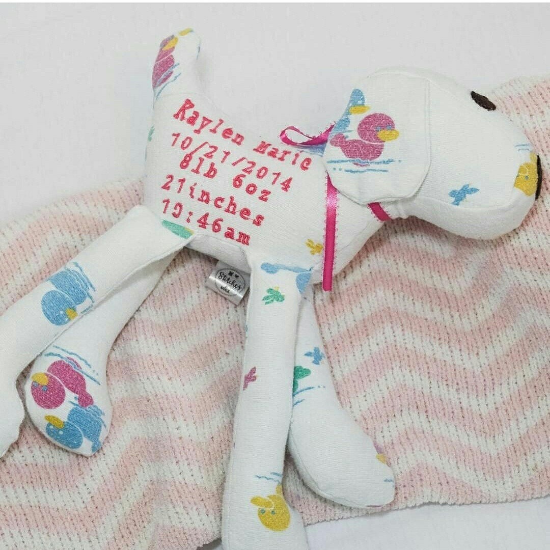 stuffed animal made from hospital blanket