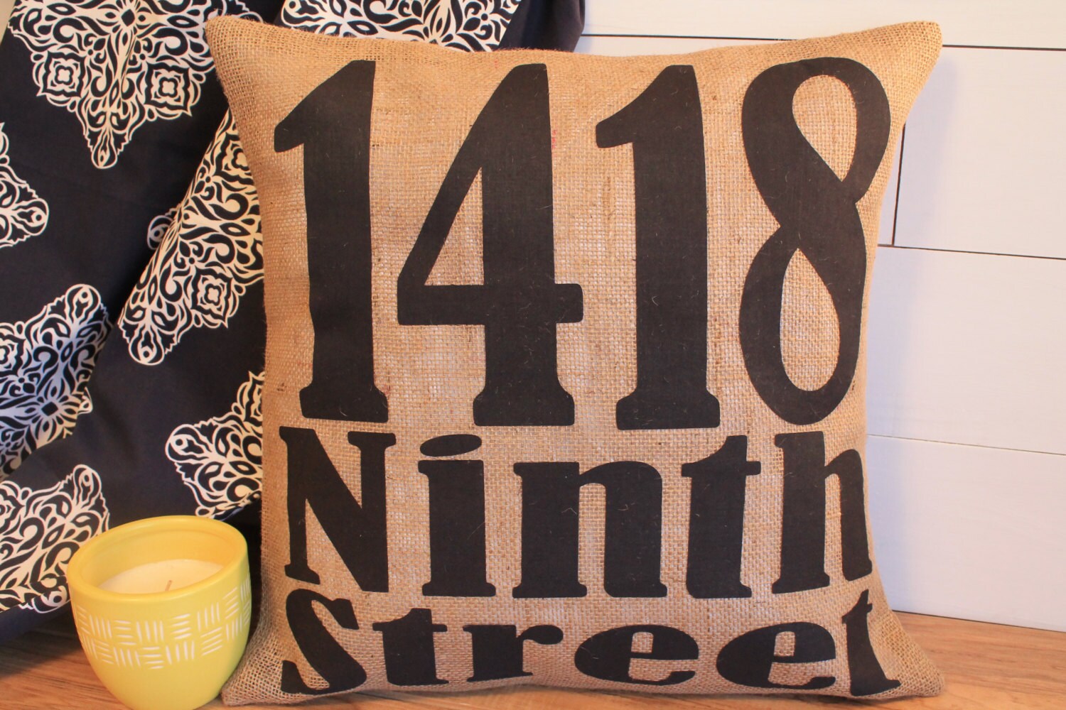 Burlap Outdoor Address rustic pillow covers with by TheWestGarden