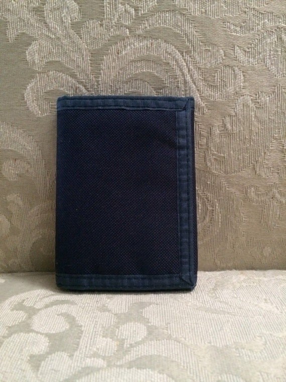 Vintage Velcro Wallet Navy Blue Wallet Velcro Wallets Blue