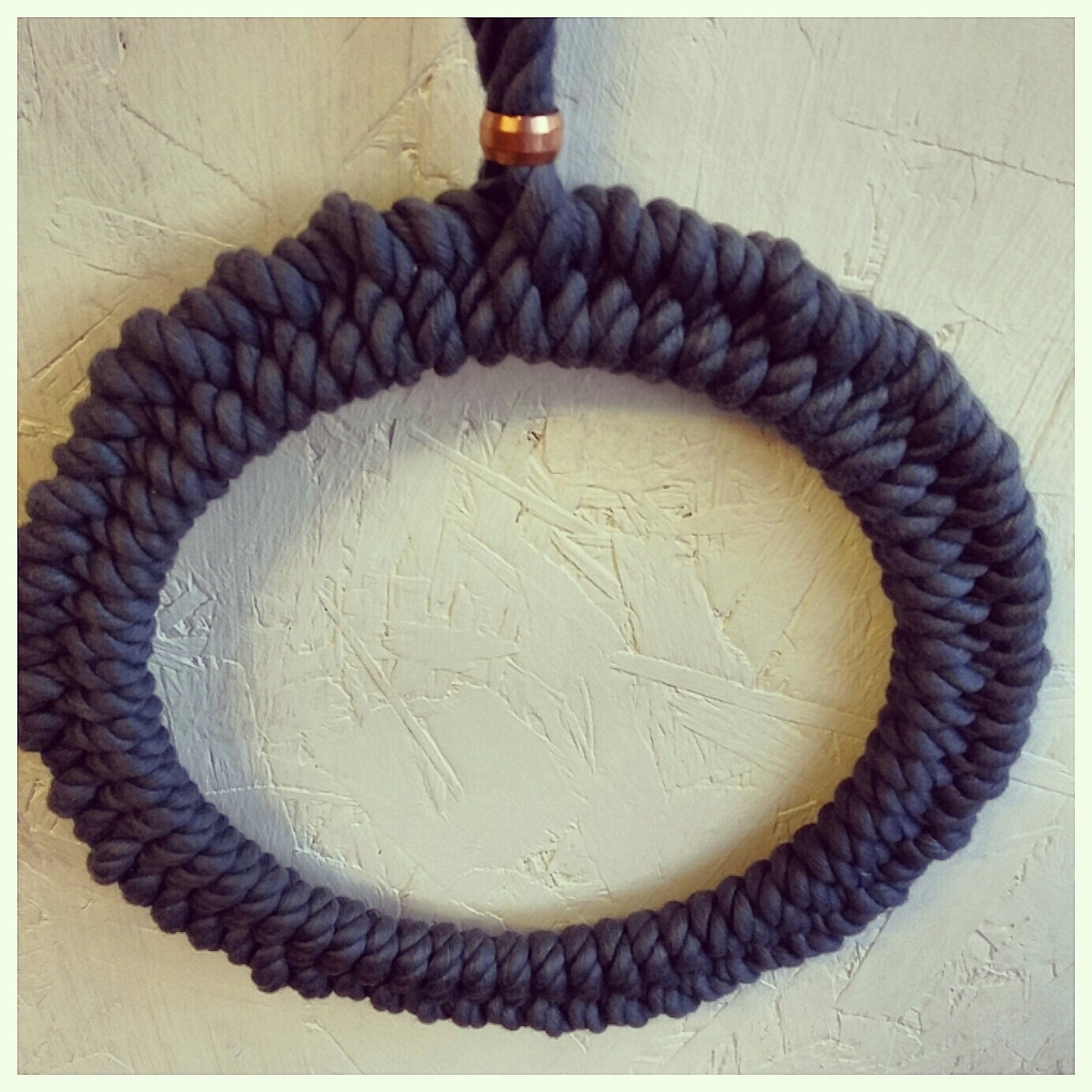 Macrame Trivet. Organic Cotton Rope. Slate by FigoHome