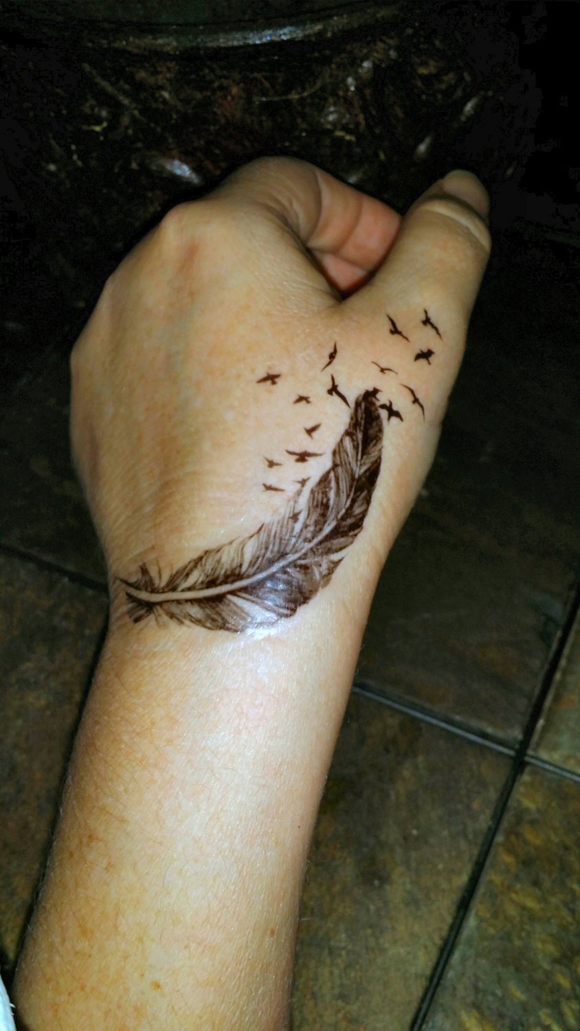 Birds of a feather temporary tattoos fake tattoos birds flying
