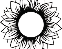 Free Free 115 Silhouette Sunflower Monogram Svg SVG PNG EPS DXF File
