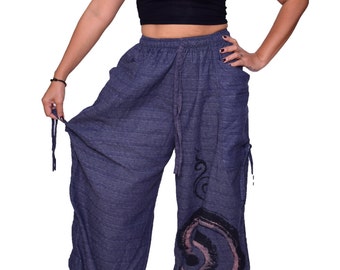 Pantalon Genie Open Leg Stretch Taille L - Multicolore - Neuf Avec étiquettes - Style Loose Décontracté