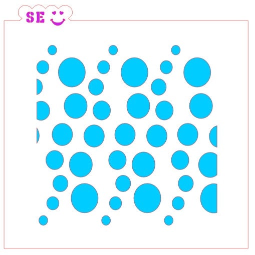 Ocean Bubbles Background Stencil from StencilExpressions on Etsy Studio
