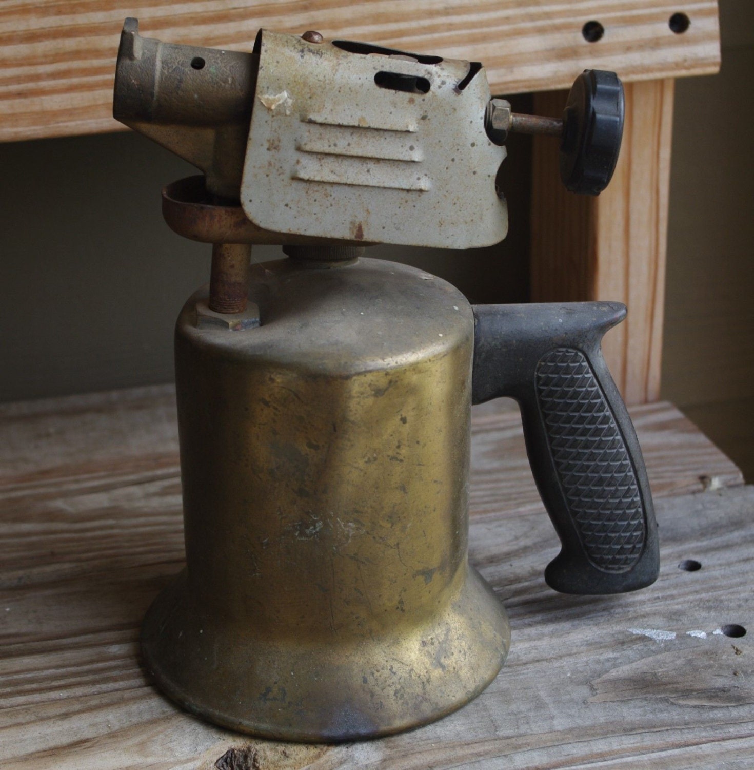 Vintage brass Blow Torch USED a by BardaExchange on Etsy