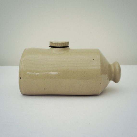 Ceramic victorian bed warmer English stoneware foot warmer