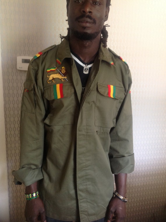 rasta army jacket