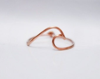 Gold filled/Sterling silver Wave Ring/wire Surf ring/gold