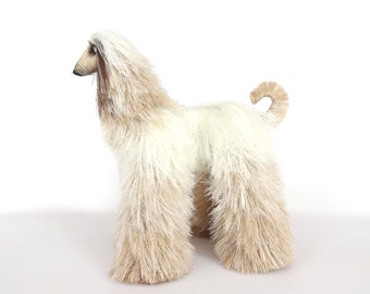 miniature dog cute plush toy Afghan Hound by AnnushkaHomeDecor