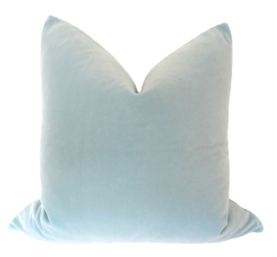Items similar to Signature Velvet // Spa Blue Pillow COVER ONLY on Etsy