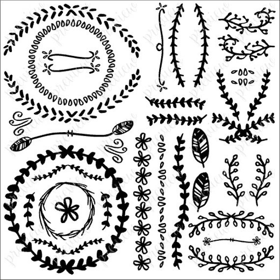 Download Floral Borders (SVG, PDF) Hand-drawn from ...