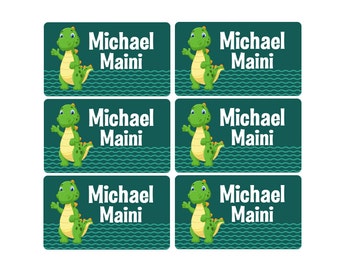 95ct Stick On Clothing Name Labels, Kids Clothing Labels, Personalized Uniform Name Labels - Baby Clothing Labels - Care Tag Labels - Dragon