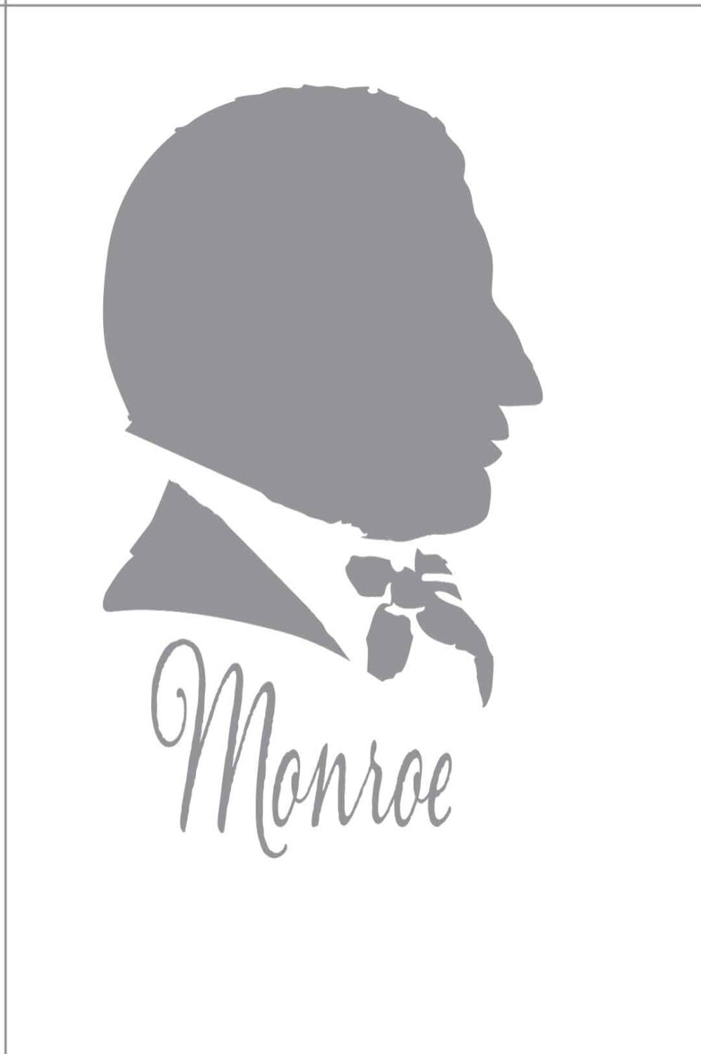 POL01 President Silhouette Reusable Laser Cut Stencil: Washington, Adams, Jefferson, Madison or ...