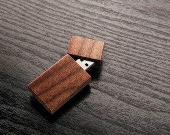Set of 10 - Wooden Walnut USB 2.0 Flash Drive - Bulk Pack - USB 2.0 Wood Walnut Stick Design - Wood USB Flash Drive