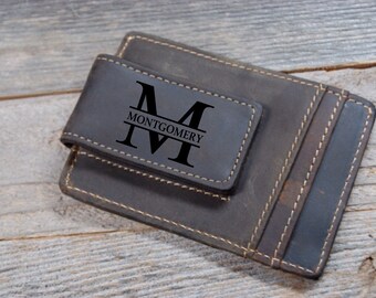 QUANTITY DISCOUNTS, Cowhide leather money clip, personalized leather money clip, personalized cowhide leather money clip, credit card wallet