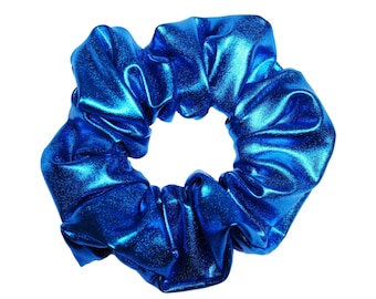 Metallic Turquoise Scrunchie Ponytail Holder (Free Shipping) Hair Accessories Made in USA