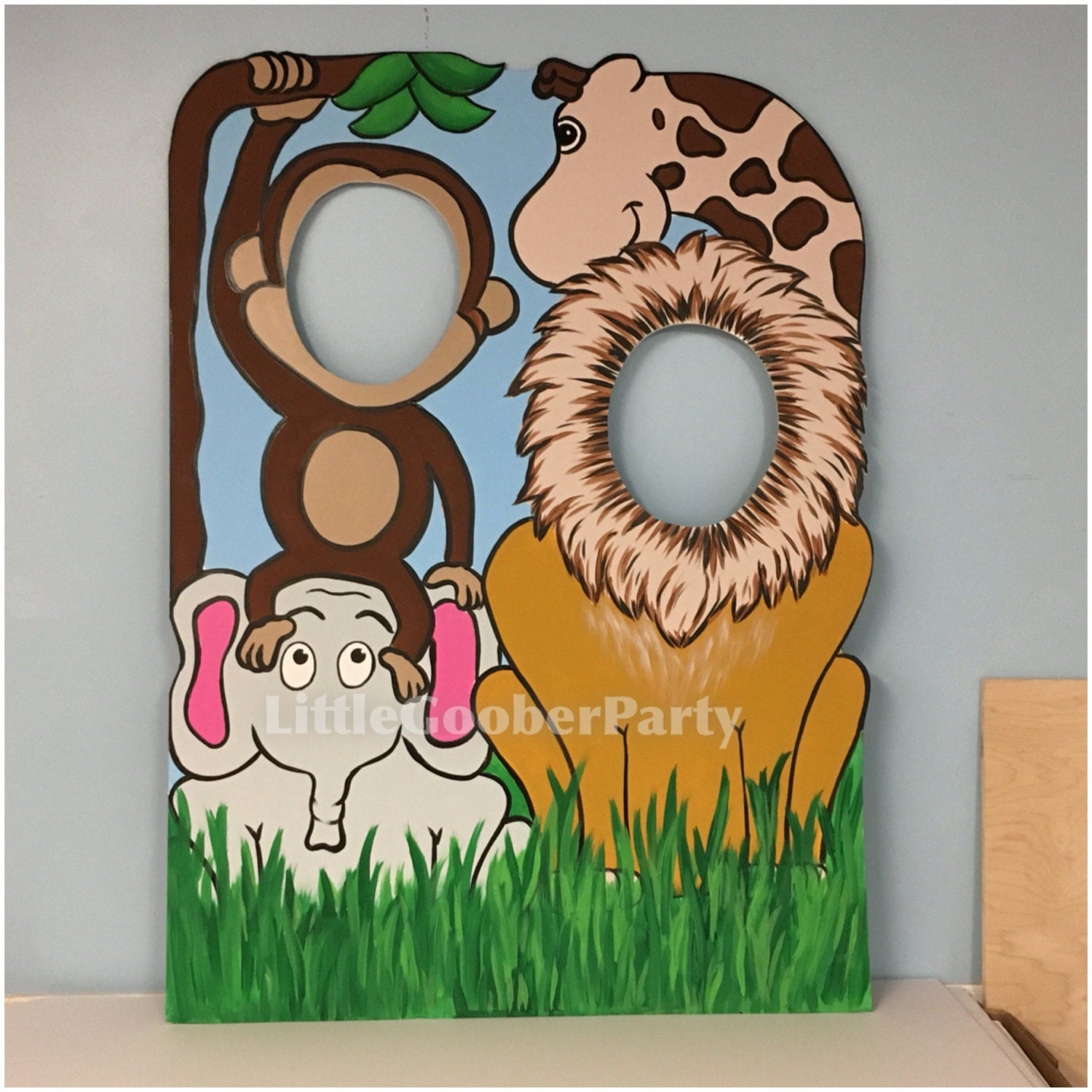 Jungle Birthday Party Prop . Jungle Cutout . Safari Face In